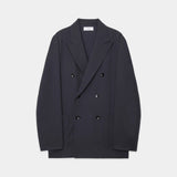 2/60 Washer Wool Gabardine W.B Jacket Loose Fit M.GRAY
