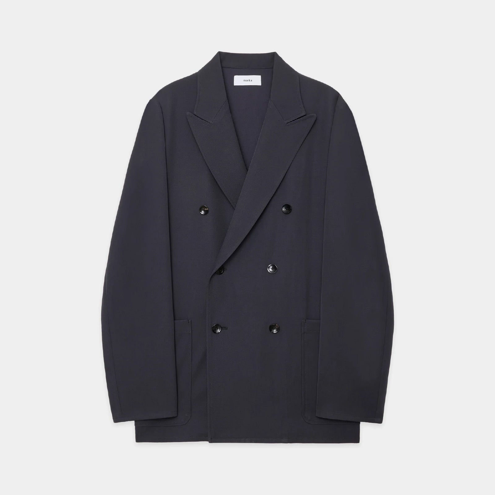 2/60 Washer Wool Gabardine W.B Jacket Loose Fit