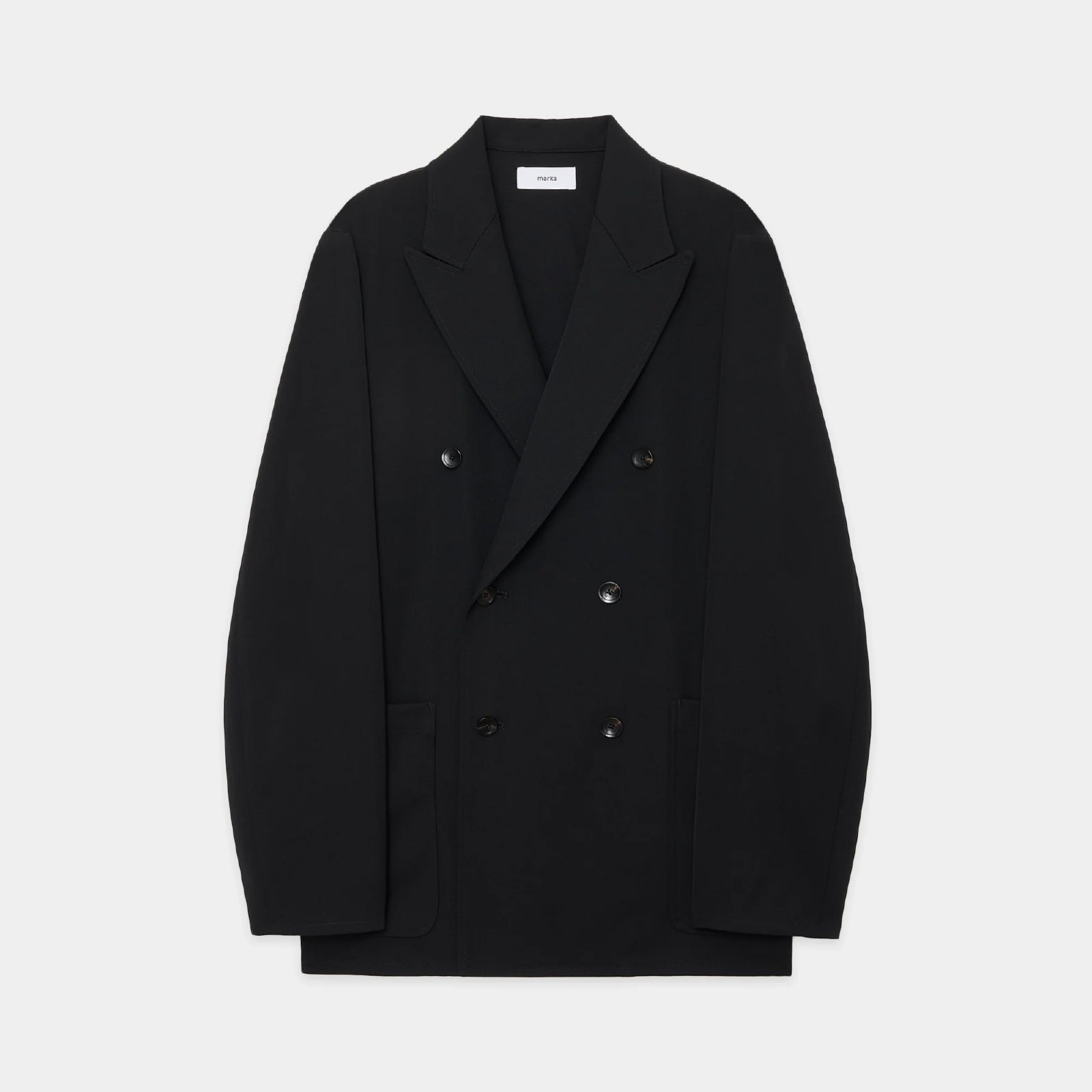 2/60 Washer Wool Gabardine W.B Jacket Loose Fit