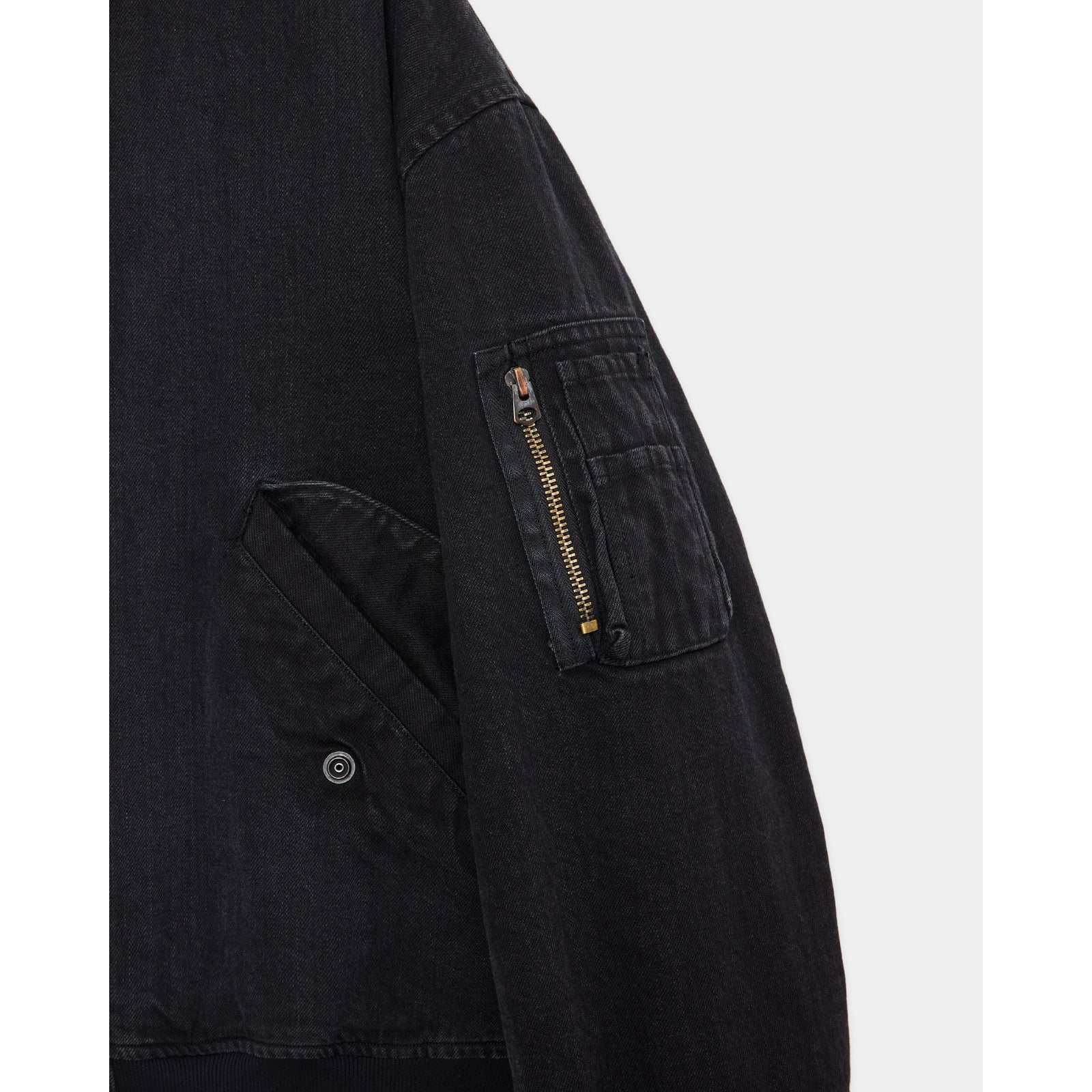 Organic Cotton 12oz Denim Puffed Denim Bomber Jacket
