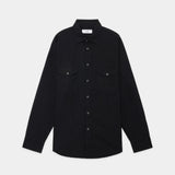 Organic Cotton Flannel Western Shirt BLACK