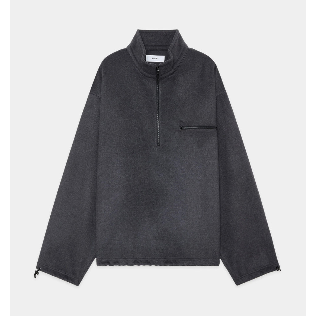 Wool Silk Beaver Half Zip Shirt