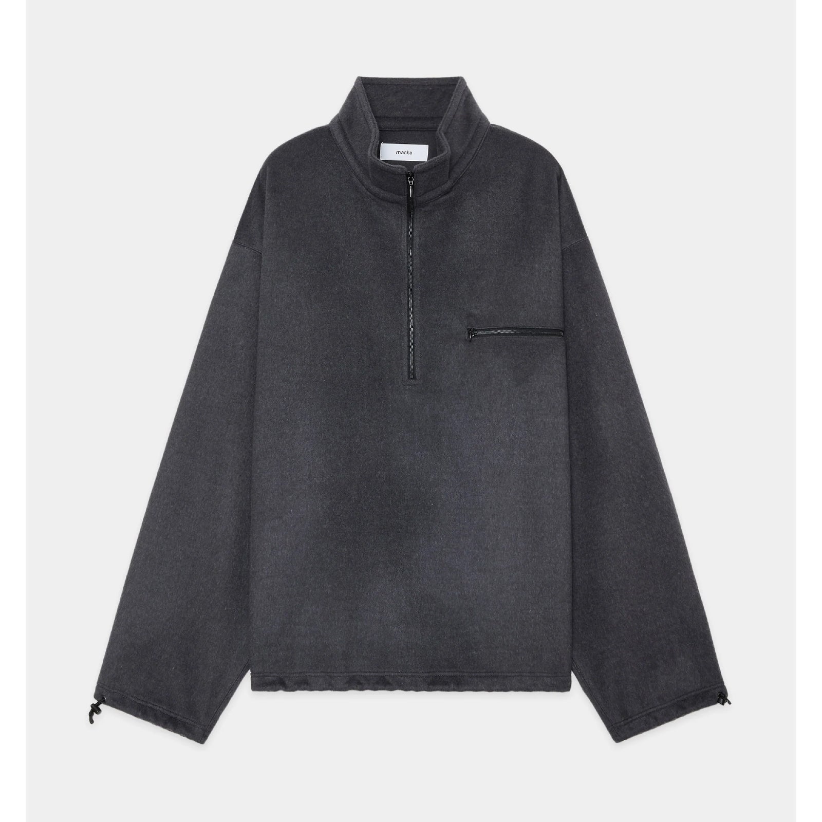 Wool Silk Beaver Half Zip Shirt
