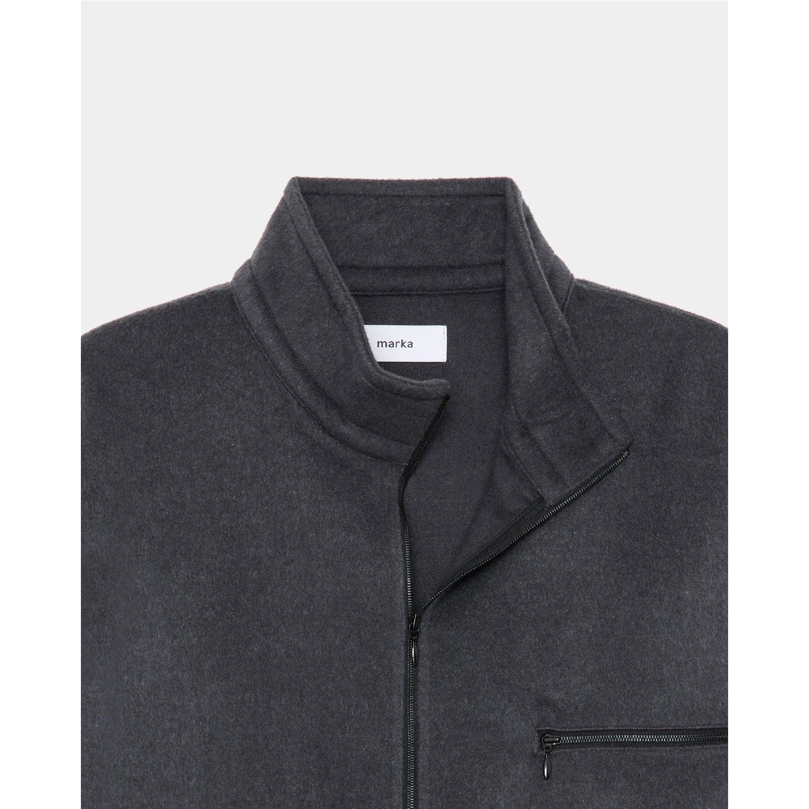 Wool Silk Beaver Half Zip Shirt