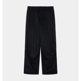 Wool Silk Beaver Knee Tuck Pants BLACK