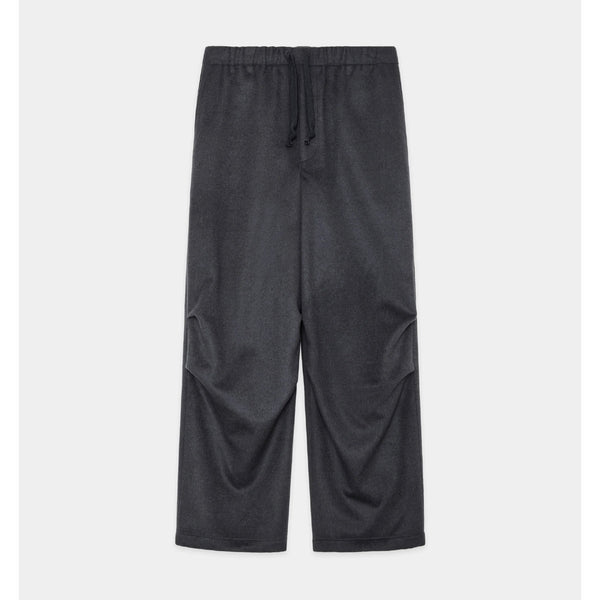 Wool Silk Beaver Knee Tuck Pants