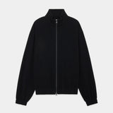 Super 130S Wool Napping Track Jacket BLACK