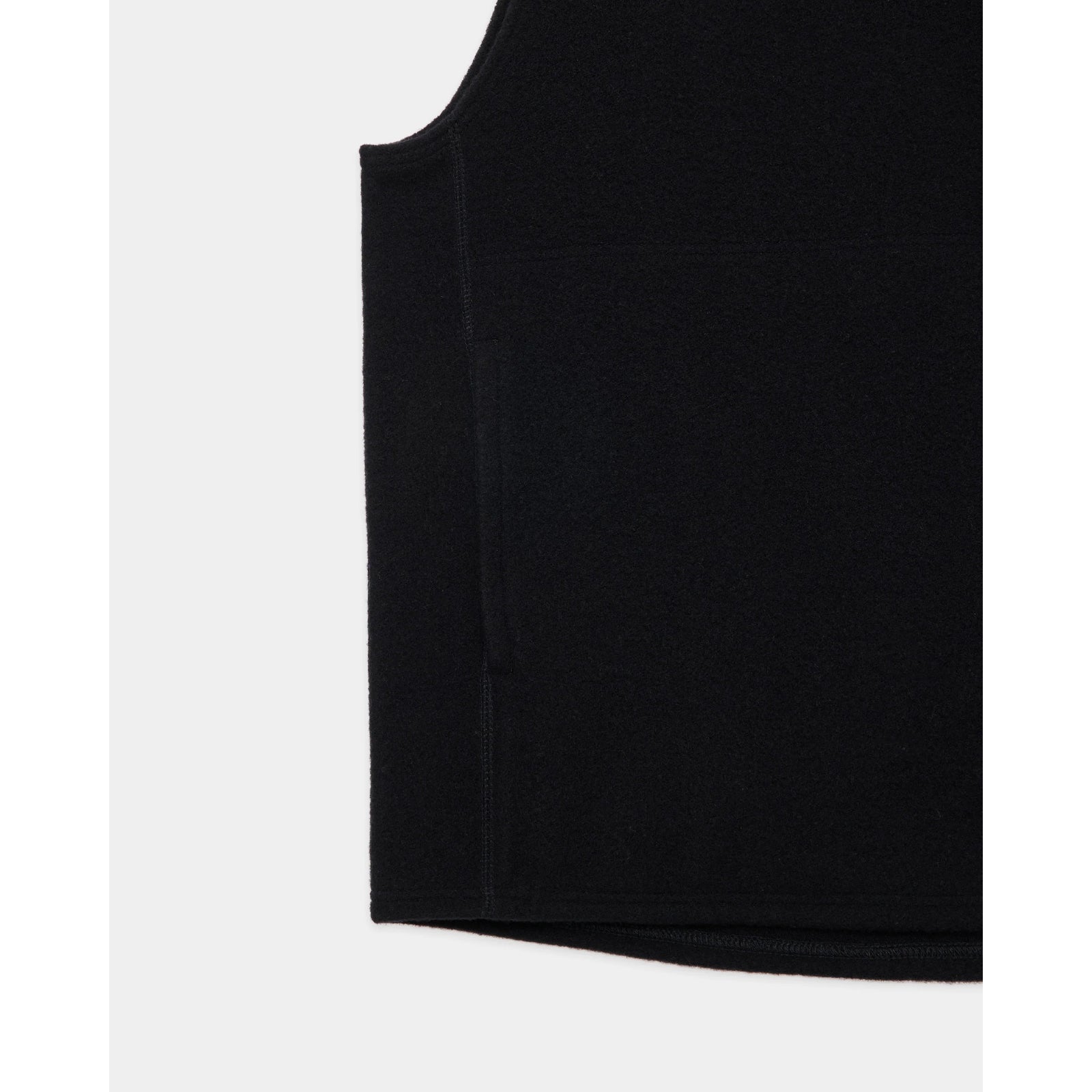 Super 130S Wool Napping Zip Up Vest