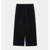 Super 130S Wool Napping Wide Cylinder Fit Easy Pants BLACK