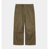 Organic Cotton Back Satin Wide Over Pants OLIVE