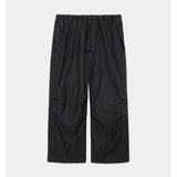 Organic Cotton Back Satin Wide Over Pants BLACK