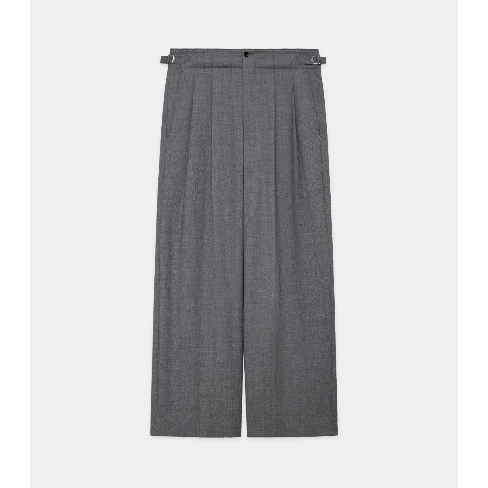 Recycled Polyester Non-Mulesed Wool Gabardine Two Tuck Military Trousers
