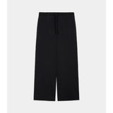 Organic Cotton Open-End Yarn Inlay Wide Cylinder Fit Easy Pants BLACK