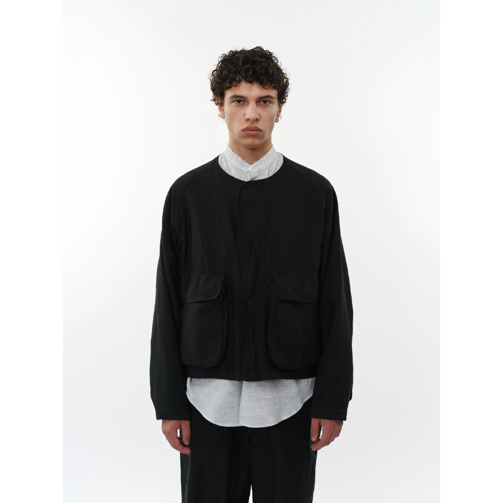Linen X Organic Cotton X Silk Light Moleskin / Hunting Jacket