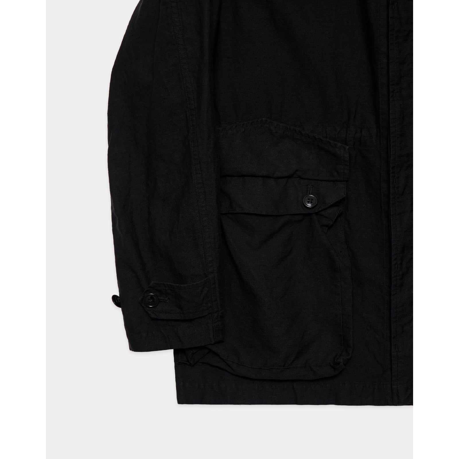 Linen X Organic Cotton X Silk Light Moleskin / Military Jacket