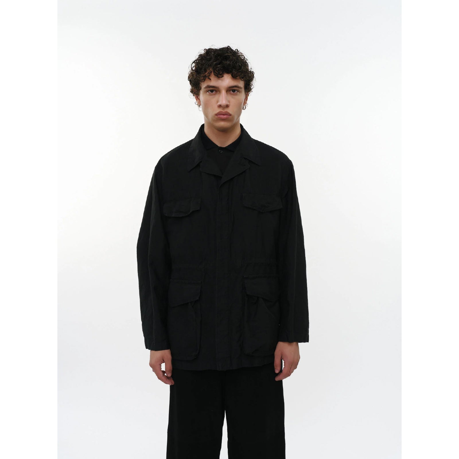 Linen X Organic Cotton X Silk Light Moleskin / Military Jacket