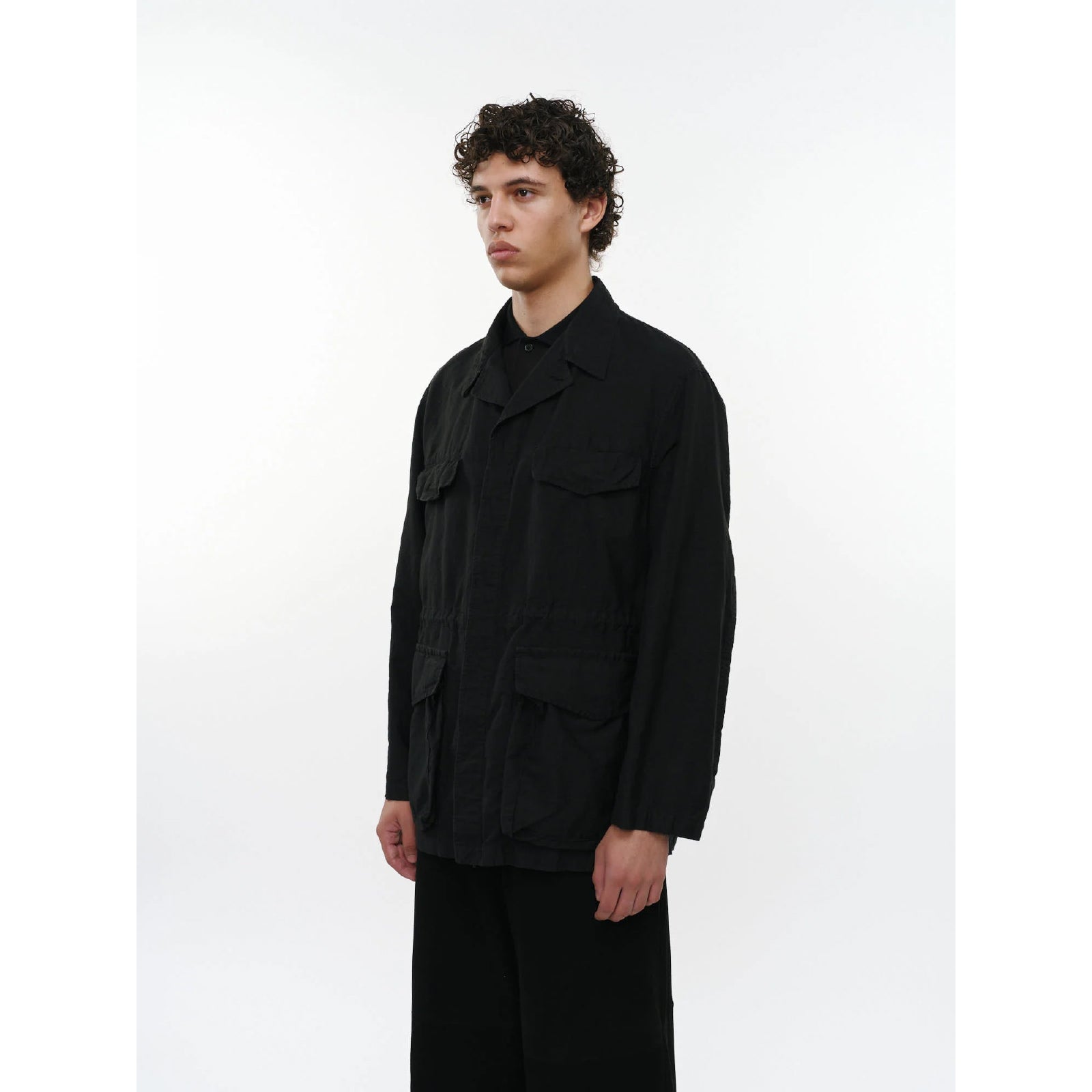Linen X Organic Cotton X Silk Light Moleskin / Military Jacket