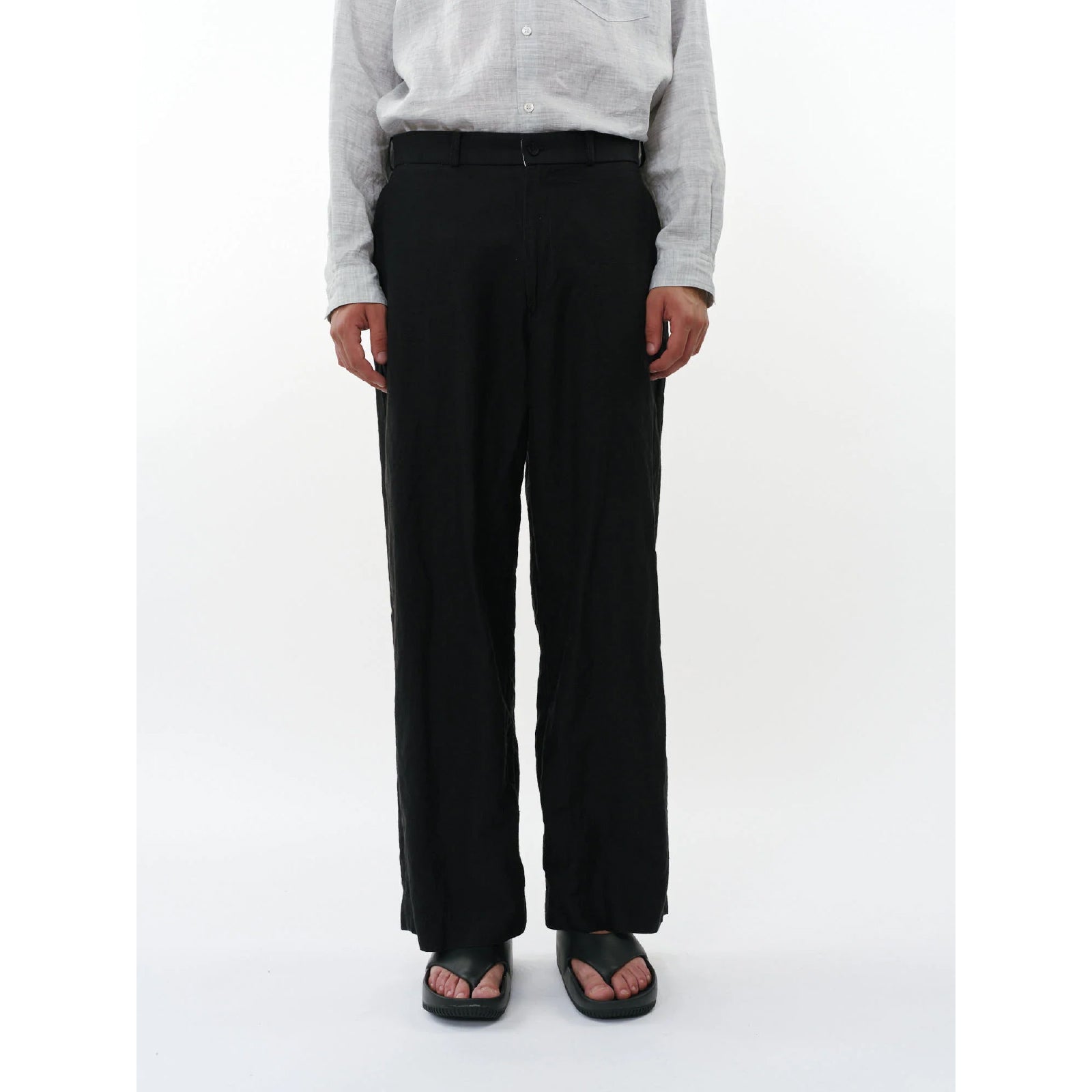 Linen x Organic Cotton x Silk Light Moleskin / Military Slacks