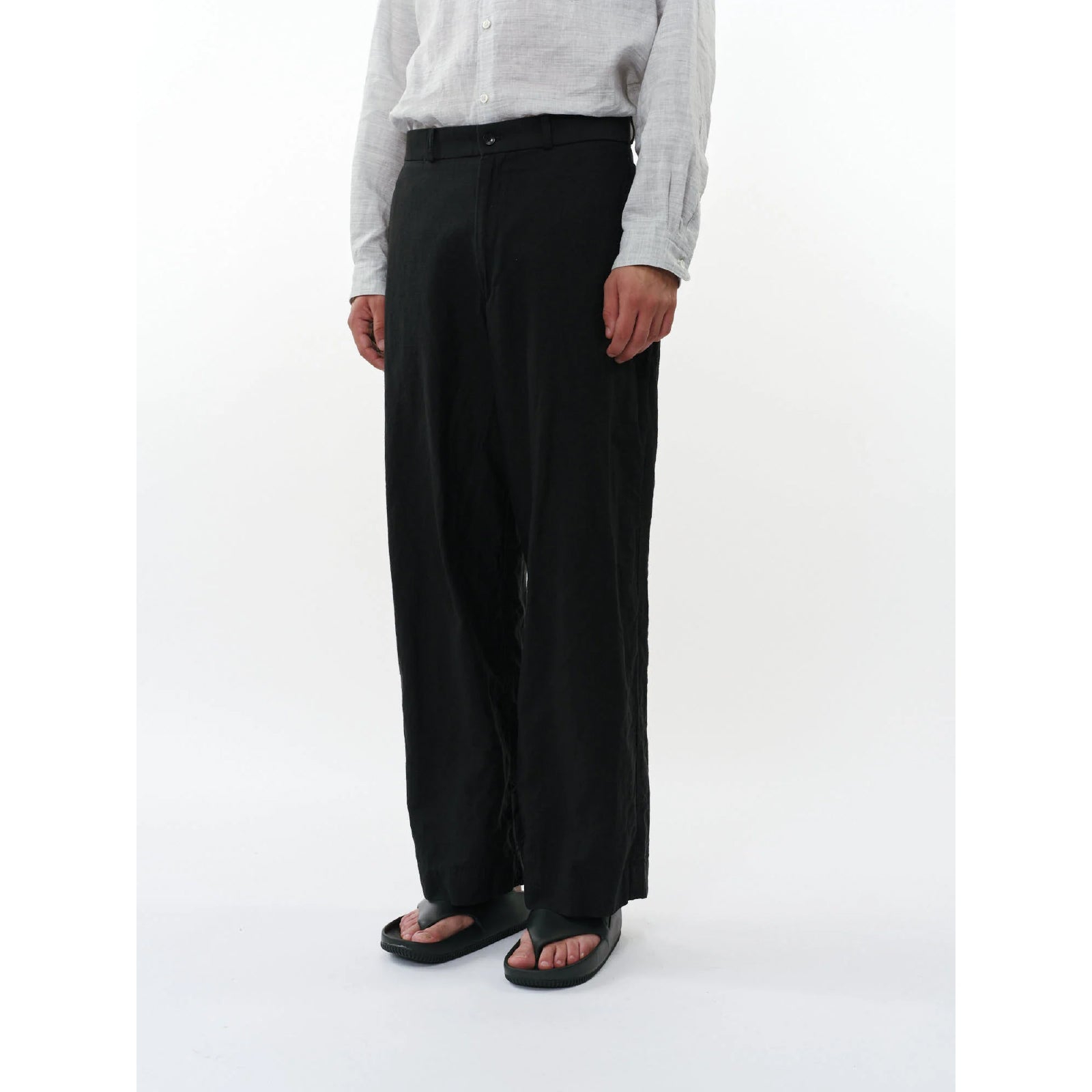 Linen x Organic Cotton x Silk Light Moleskin / Military Slacks