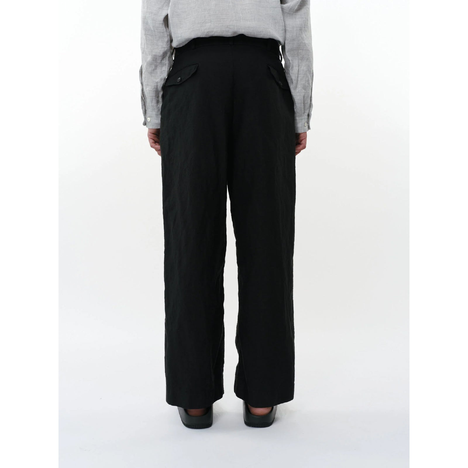 Linen x Organic Cotton x Silk Light Moleskin / Military Slacks
