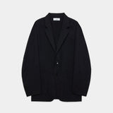 2/72 Wool Tropical Washer Stroll Around Jacket CHAMBRAY BLACK