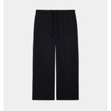 2/72 Wool Tropical Washer Wide Cylinder Fit Easy Pants CHAMBRAY BLACK