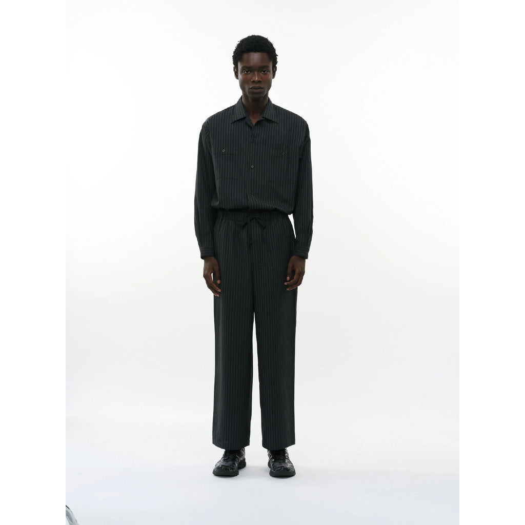 2/72 Wool Tropical Washer Wide Cylinder Fit Easy Pants - ref. / Web Store