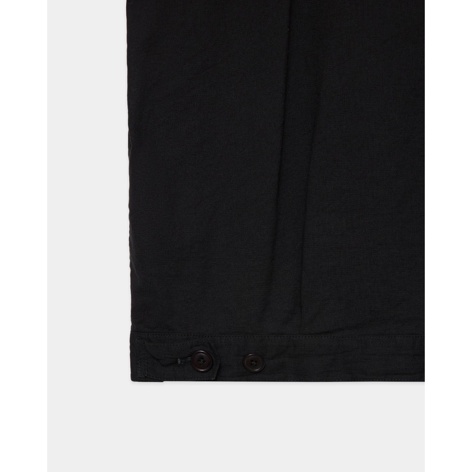 Organic Cotton High Twisted Dobby Cloth / No Collar Trucker Jacket
