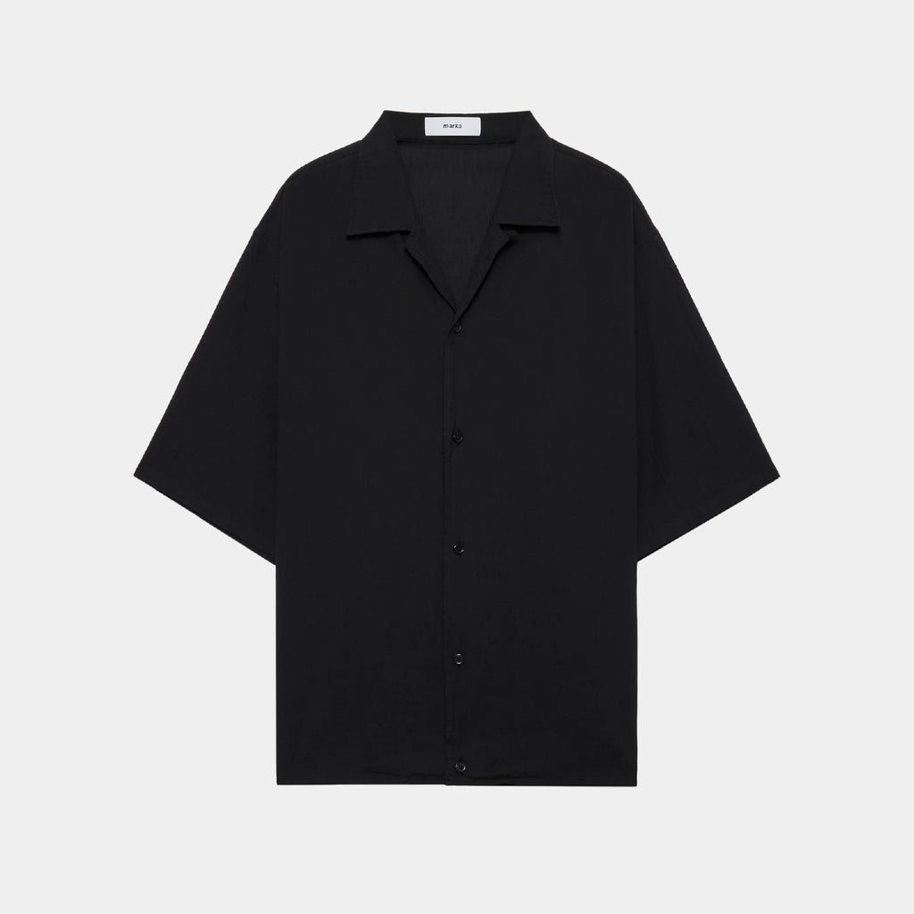Organic Cotton High Twisted Dobby Cloth / Open Collar S/S Shirt