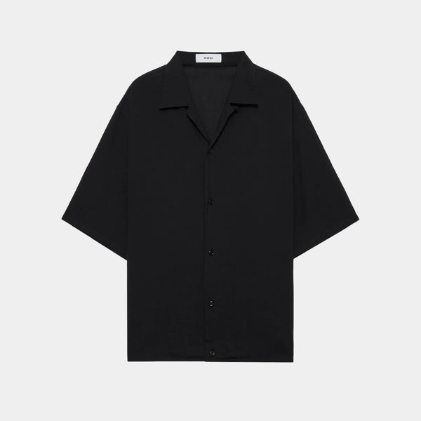 Organic Cotton High Twisted Dobby Cloth / Open Collar S/S Shirt