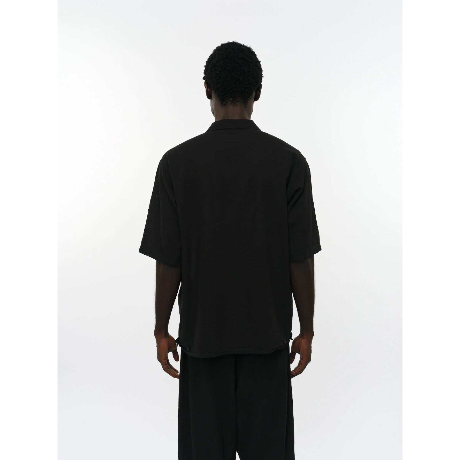 Organic Cotton High Twisted Dobby Cloth / Open Collar S/S Shirt