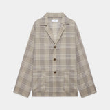 60/1 Organic Cotton High Twisted Loan / Coverall Shirt SAGE CHECK