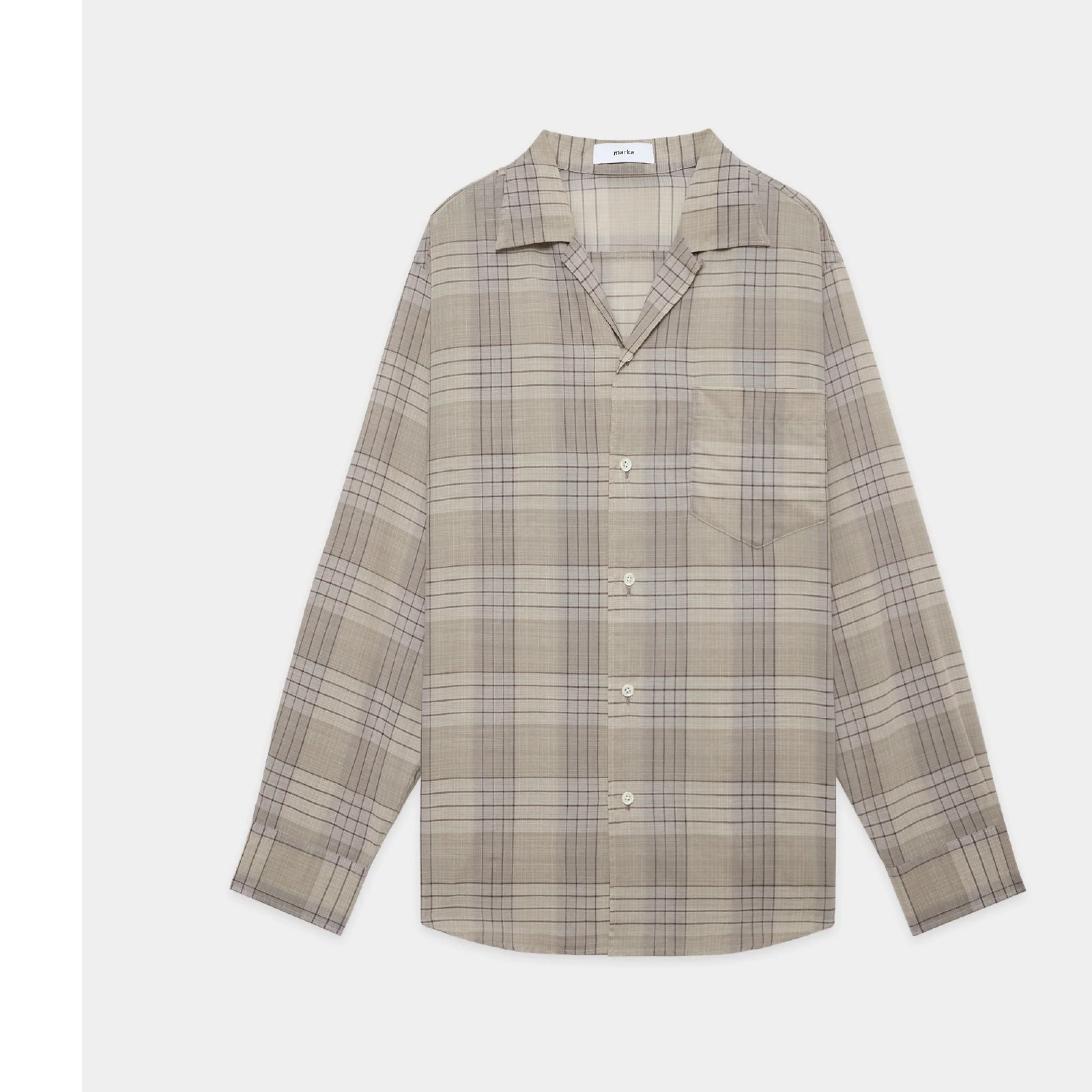 60/1 Organic Cotton High Twisted Loan / Open Collar L/S Shirt