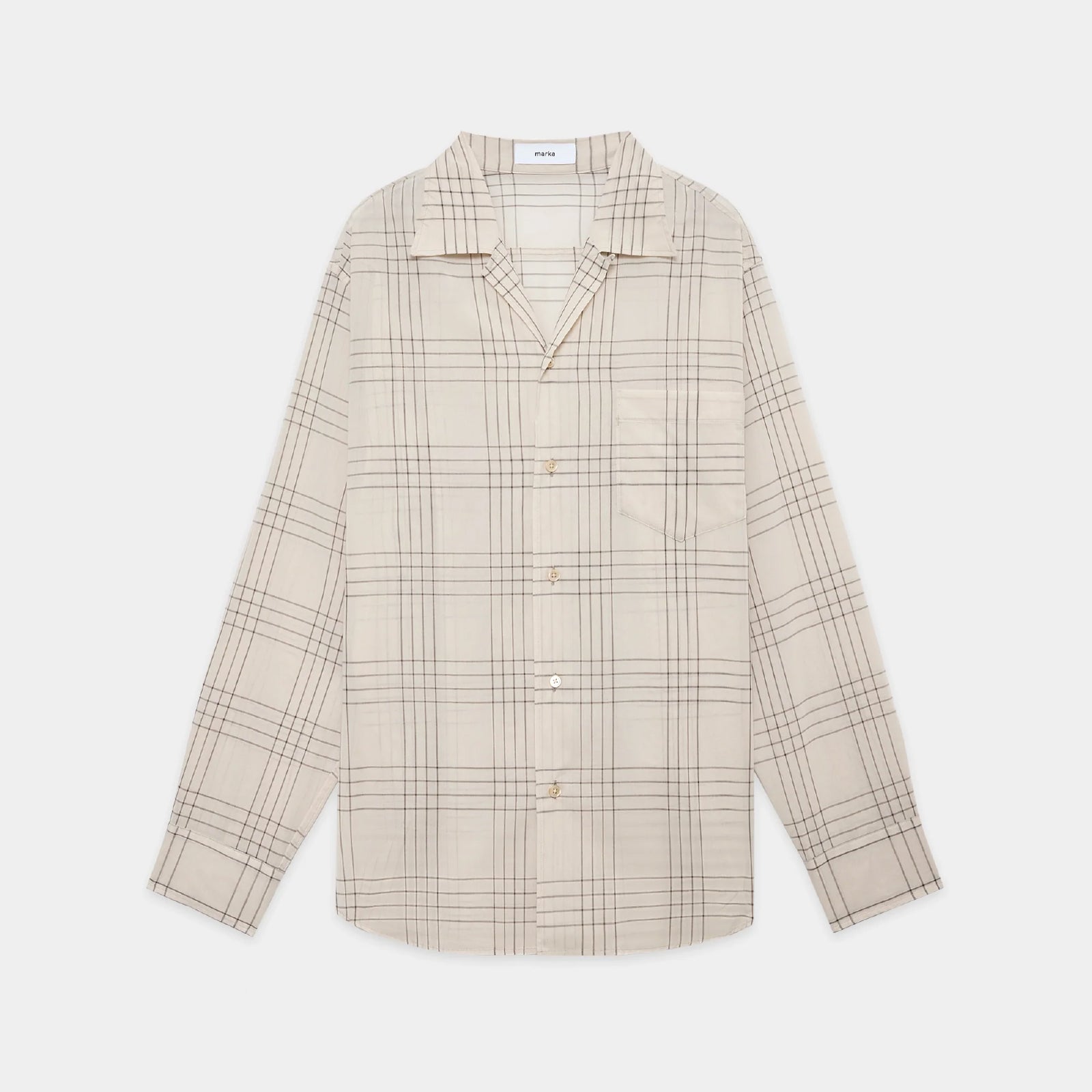 60/1 Organic Cotton High Twisted Loan / Open Collar L/S Shirt