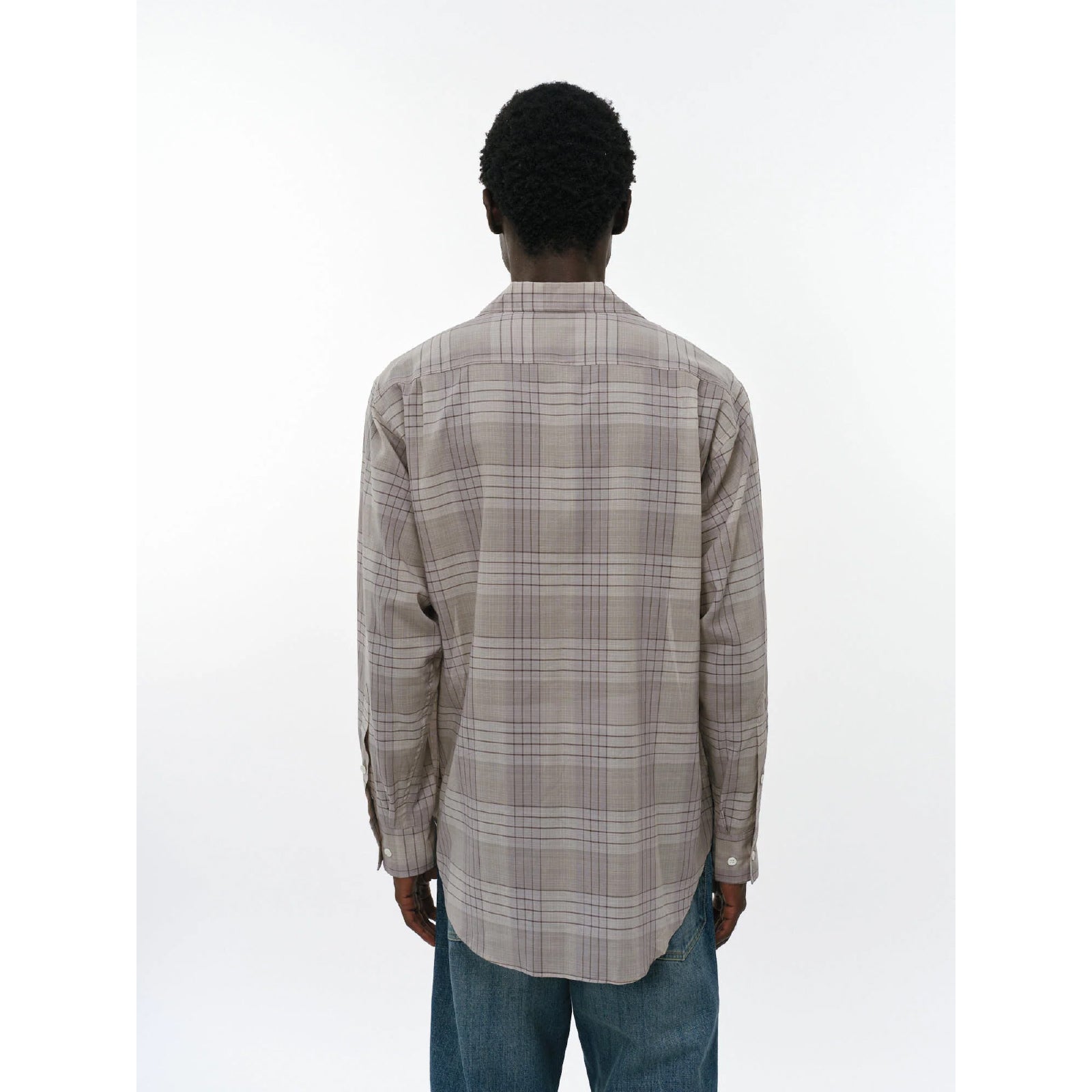 60/1 Organic Cotton High Twisted Loan / Open Collar L/S Shirt