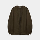 Linen Gauze Double Cloth / Minimalist Jacket OLIVE