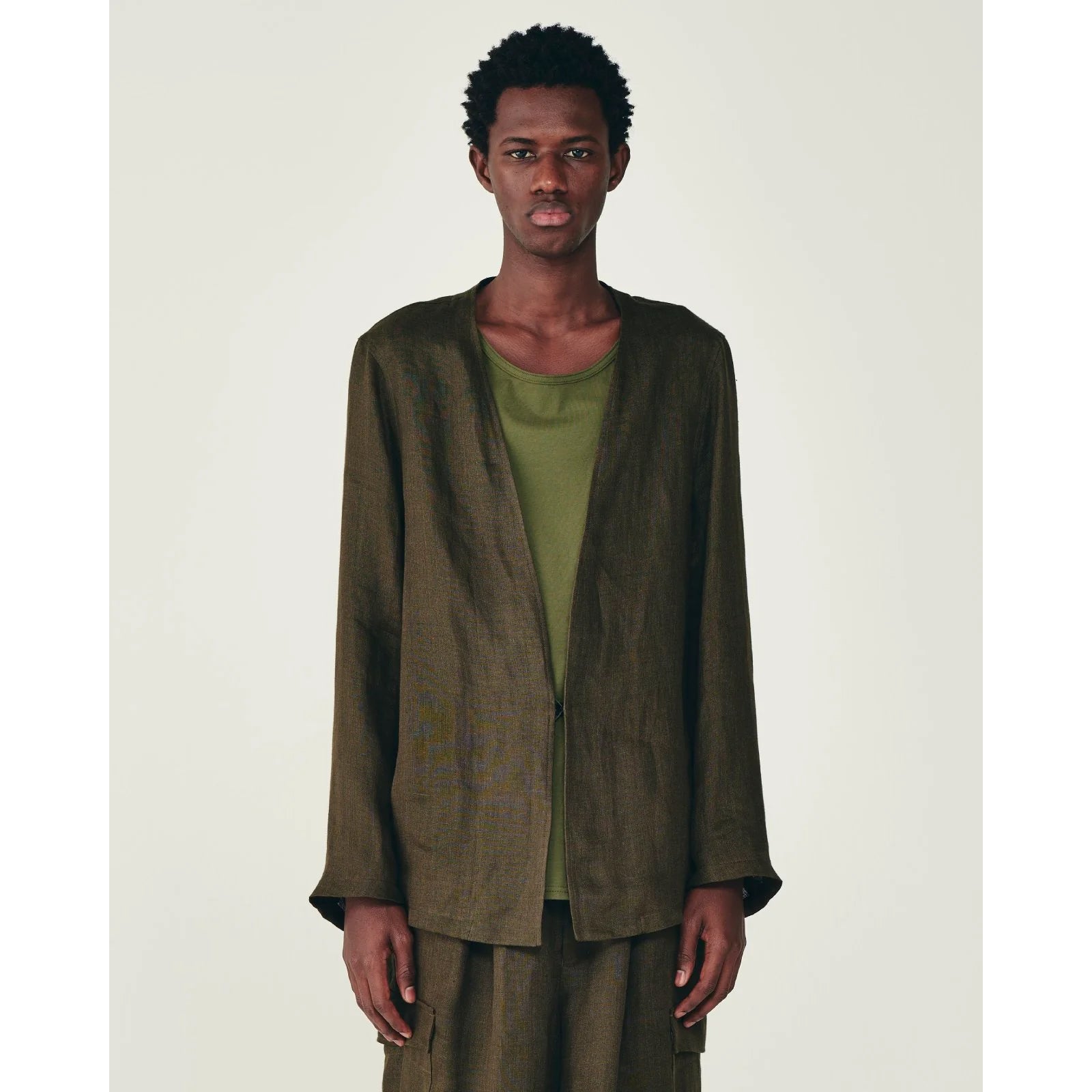 Linen Gauze Double Cloth / Minimalist Jacket