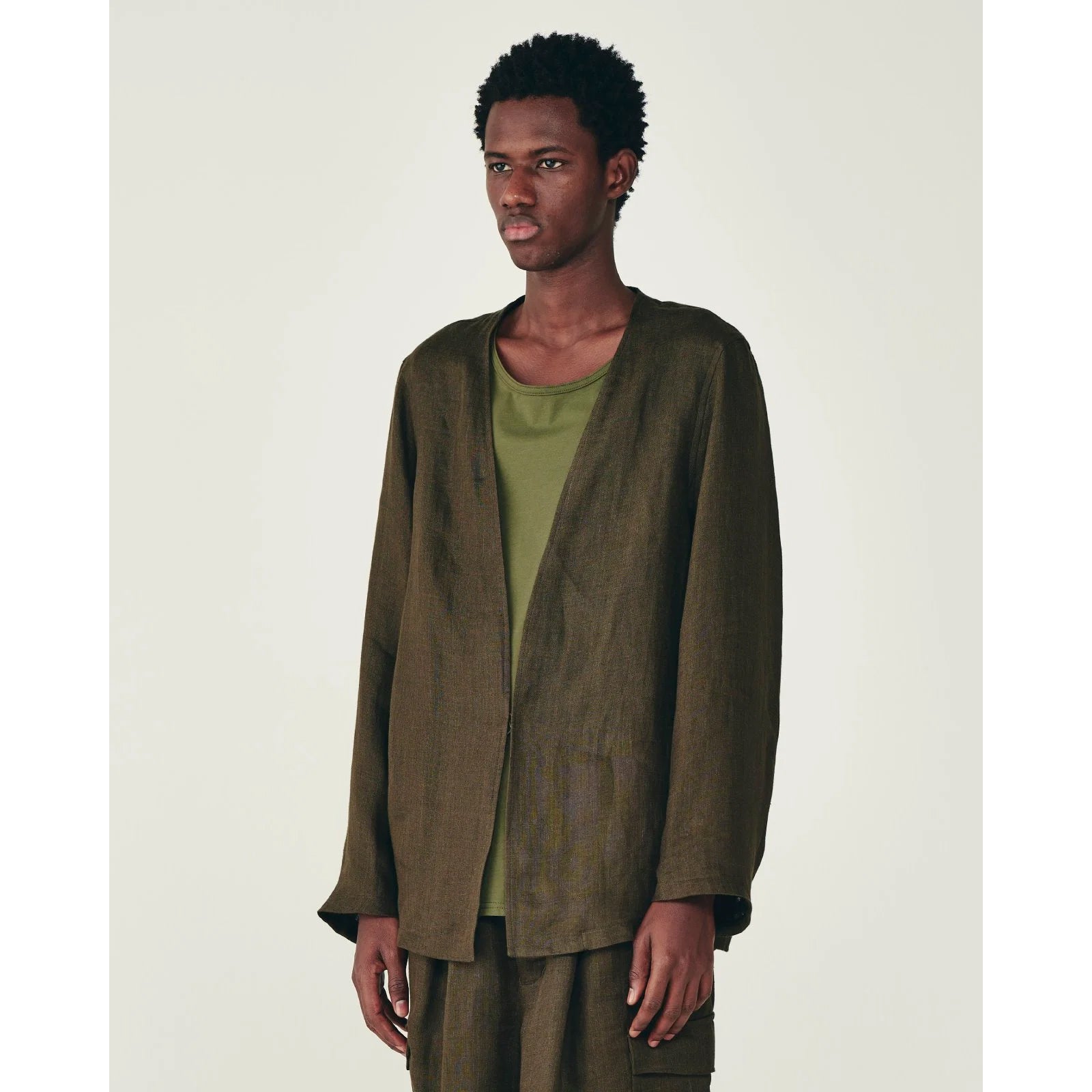 Linen Gauze Double Cloth / Minimalist Jacket
