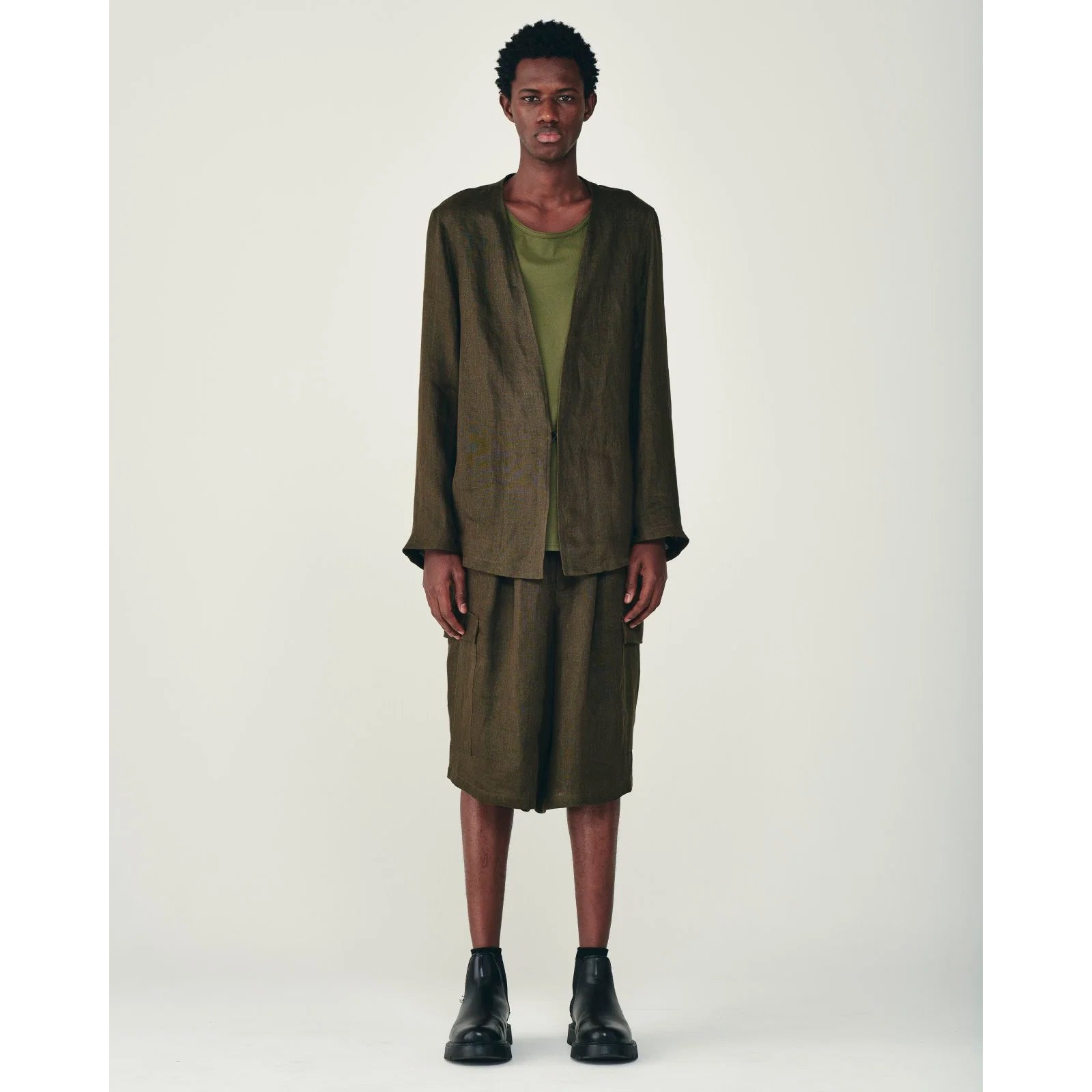 Linen Gauze Double Cloth / Minimalist Jacket