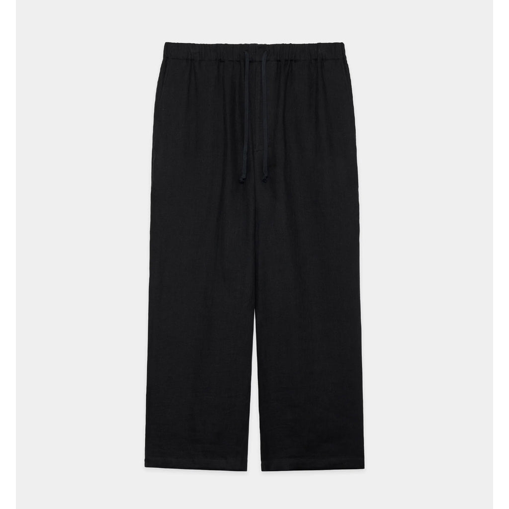 Linen Gauze Double Cloth / Wide Cylinder Fit Easy Pants