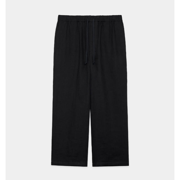 Linen Gauze Double Cloth / Wide Cylinder Fit Easy Pants