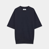 Organic Cotton High Twist Knit / Blousing Tee CHARCOAL
