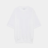 Organic Cotton High Twist Knit / Blousing Tee WHITE