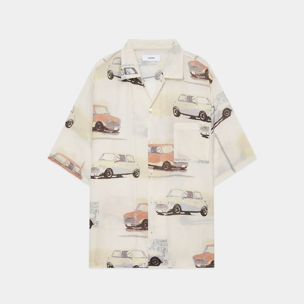 Cupro Silk Loan / Open Collar S/S Shirt