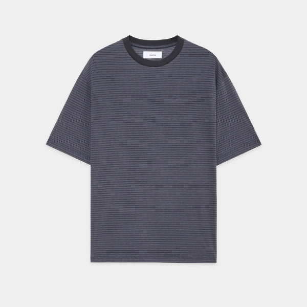 Organic Cotton High Twist Knit Border / Crew Neck Tee