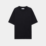 40/2 Organic Cotton Knit / Crew Neck S/S Tee HEATHER BLACK