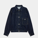 Organic Cotton 13.5oz Selvedge Denim / Type-1 Denim Jacket INDIGO O.W