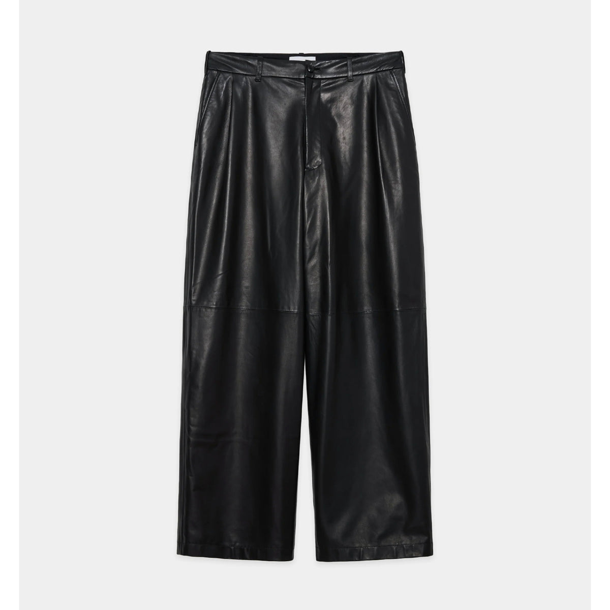 Glazed Sheepskin / Single Pleat Wide Trousers