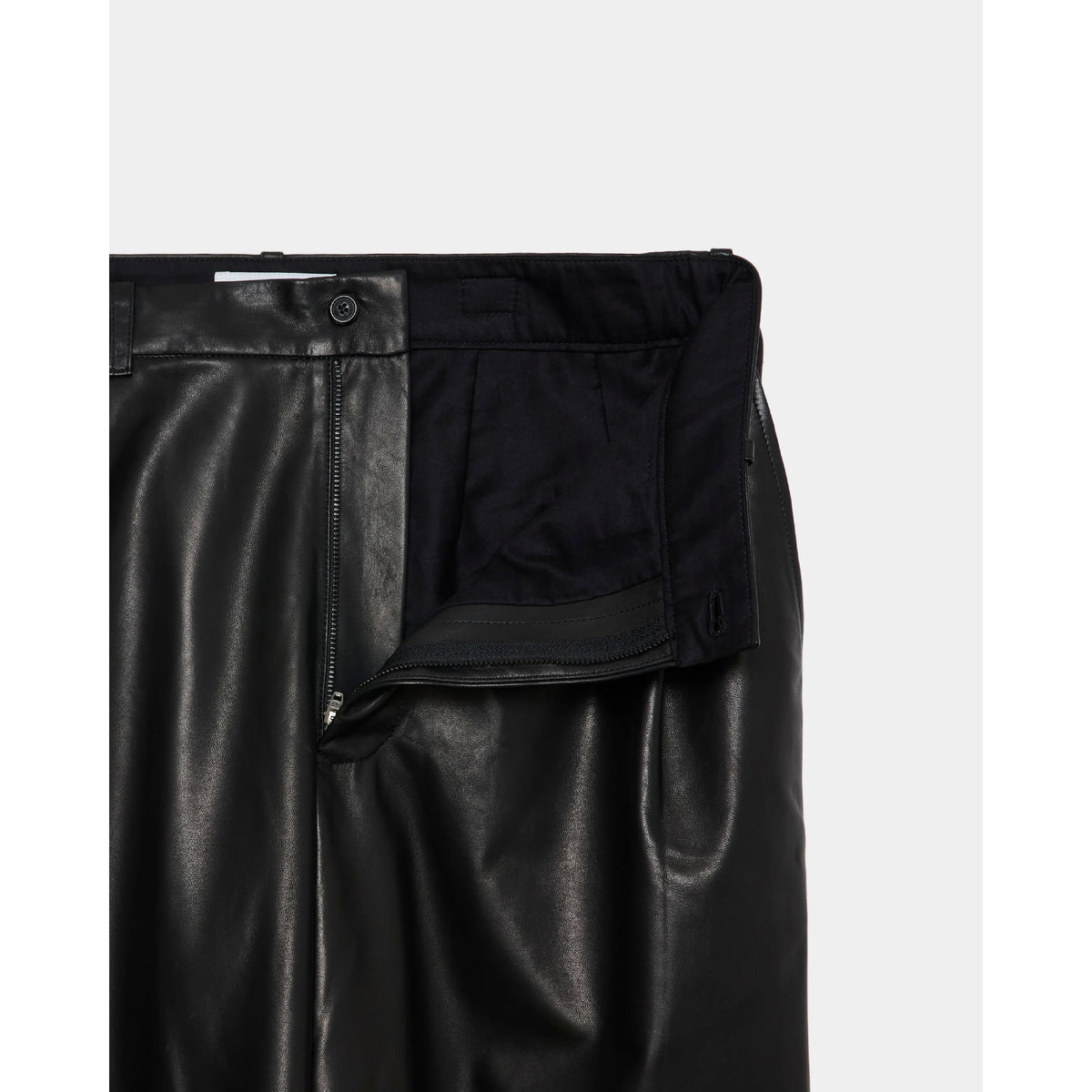 Glazed Sheepskin / Single Pleat Wide Trousers