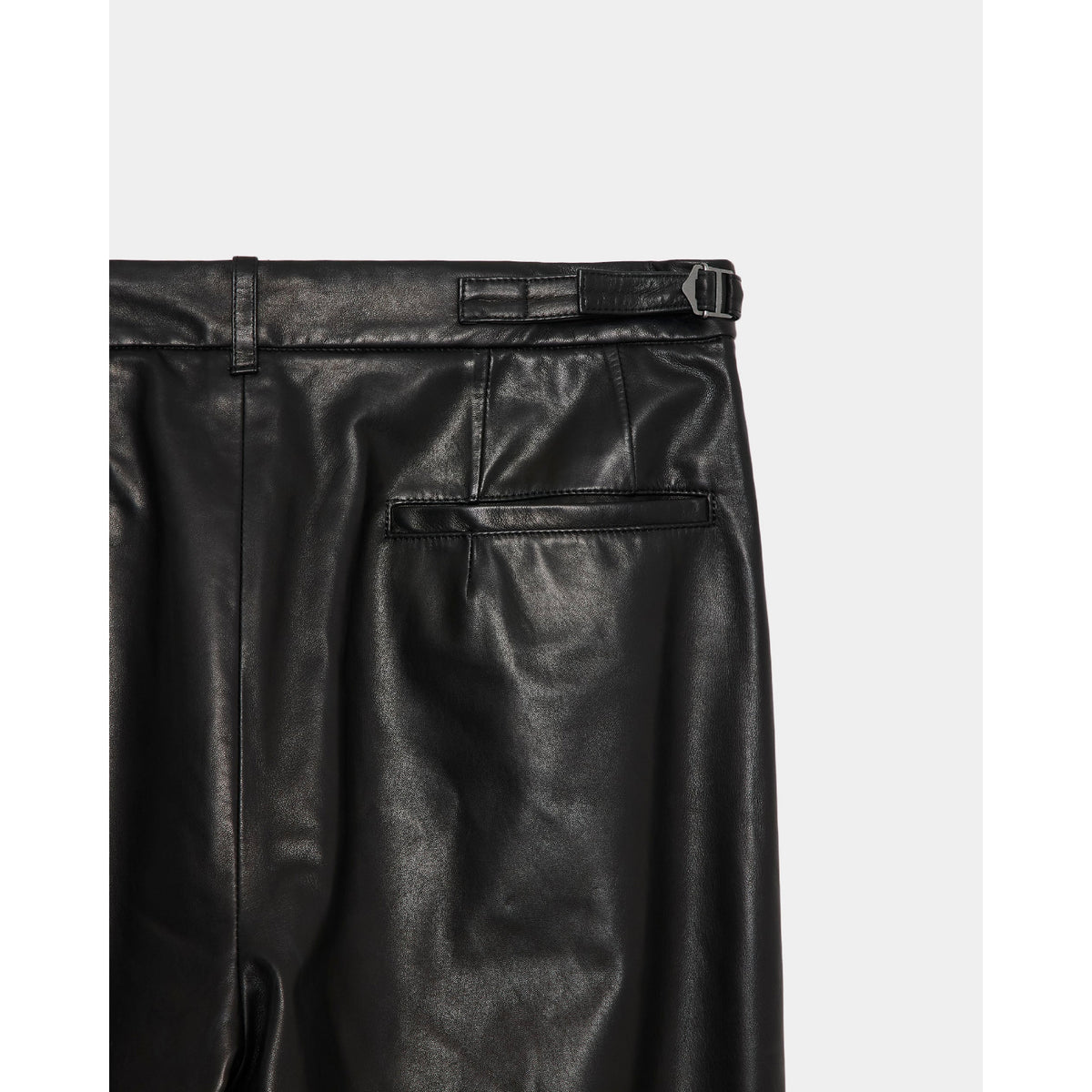 Glazed Sheepskin / Single Pleat Wide Trousers